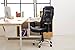 Mesh Office Chair High Back – Padded Leather Headrest Design of Computer Desk Chair with Adjustable Armrest and Lumbar Support Color Black