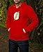 Mens Red The Flash Logo Pullover Hoodie (Red Flash Hoodie, S)