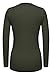 Zeagoo Women Long Sleeve Button Decor Slim Casual Basic T-Shirt Blouse Army Green