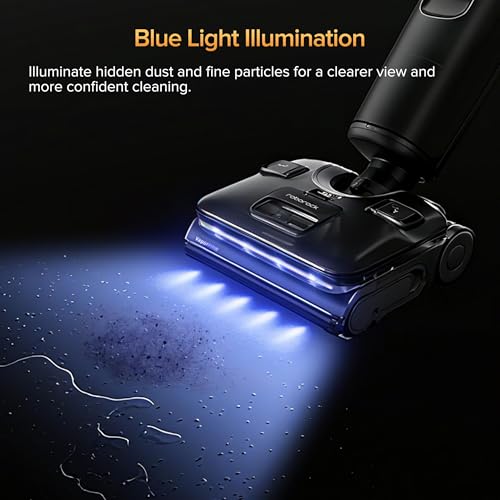 roborock F25 Ultra Wet Dry Vacuum Cleaner 22000Pa,Working 75 min,302°F Steam Mop & 187°F High Temperature Cordless Vacuum Mop with Blue Light,194°F Self-Cleaning,180° Lay-Flat,AI Assitant Wheels
