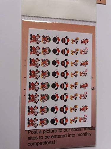 CC Christmas mickey mouse minnie mouse disney characters 40 nail art decals set n170....