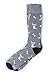 Men's Hipster Bone Appetit Chihuahua Dog Funky Novelty Crew Dress Socks (Gray)