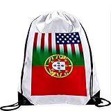 CHJOO LargeDrawstring Bag with Flag of Portugal