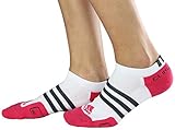 Adidas Women's Single Pack Tour Climacool Socks (6-10 US, White/Gray/Coral)
