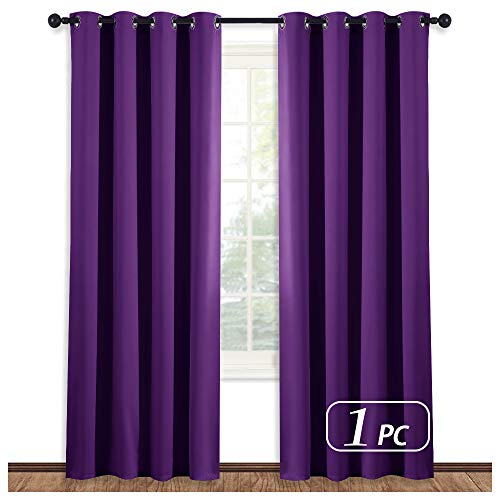NICETOWN Blackout Window Curtain Short (Deep Purple Color) Home