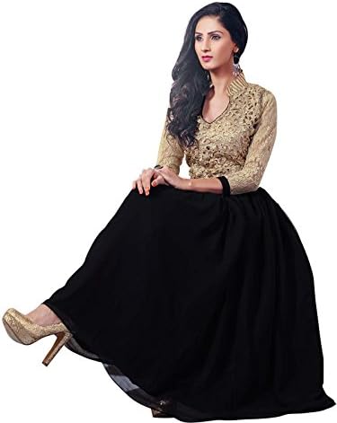 PappenBurg Women's Charming Embroidered Anarkali