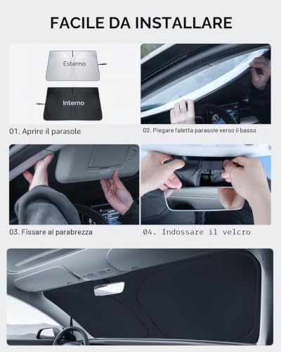 LANTU Windscreen Sunshade for Kia Sportage NQ5 2023-2026 Foldable Sun Visor Protection with Storage Pocket Blocks UV Rays Sun Umbrella