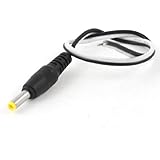 uxcell 4.0mm x 1.7mm DC Power Male Connector Adapter Black 25cm Long for PC Laptop