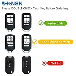 UHONSN for Honda Key Fob Cover Soft TPU Keys Shells