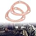 Acouto 2 PCS 3 Inch Copper Header Exhaust Collector Gaskets, Exhaust Gaskets, Durable, Reusable for SBC BBC 302 350 454 383