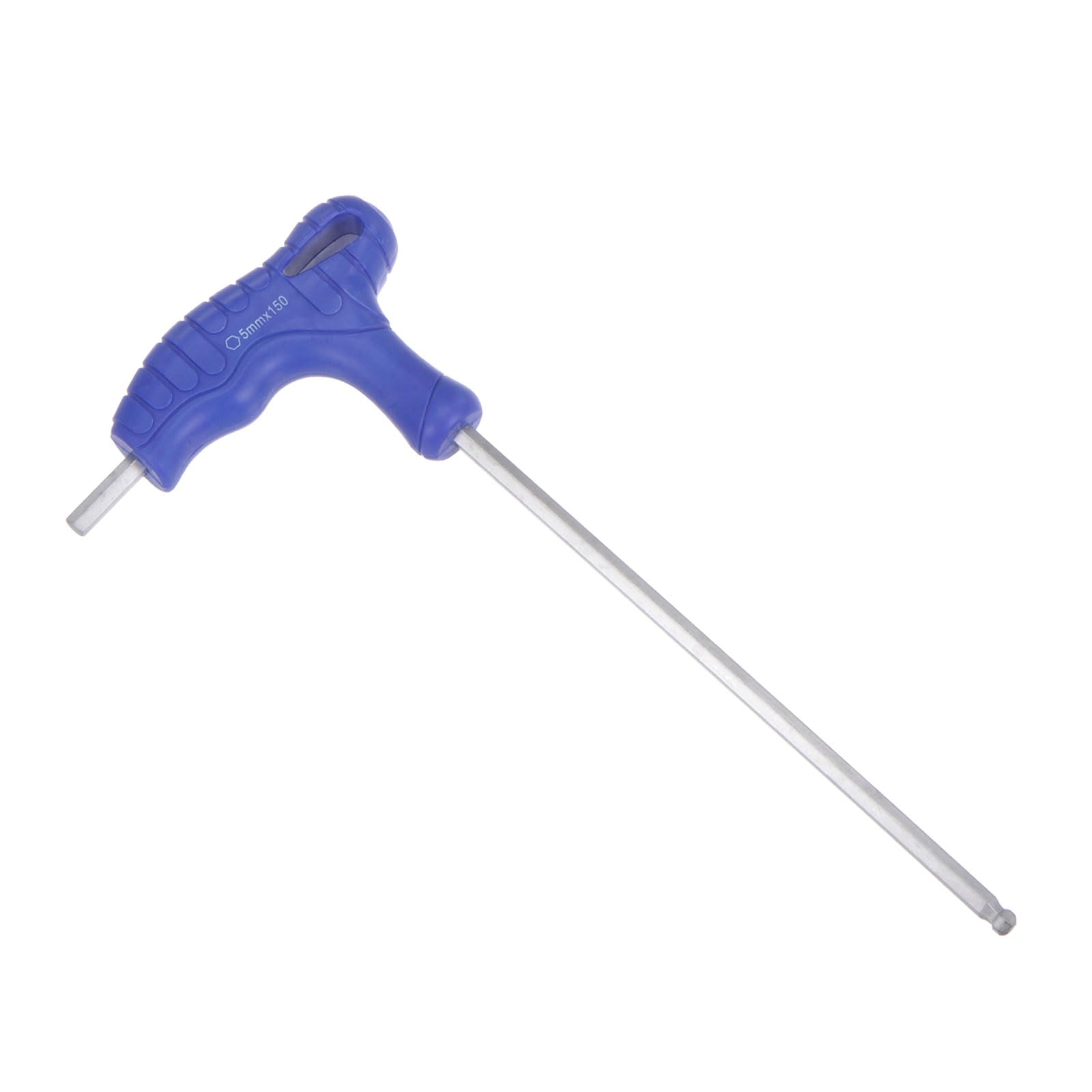 CoCud T-Handle Ball End Hex Key, 6mm Hex, CR-V Steel Metric T-Key Wrench Blue - (Applications: for Basic Home Repair and Mechanical Maintenance), 1-Piece