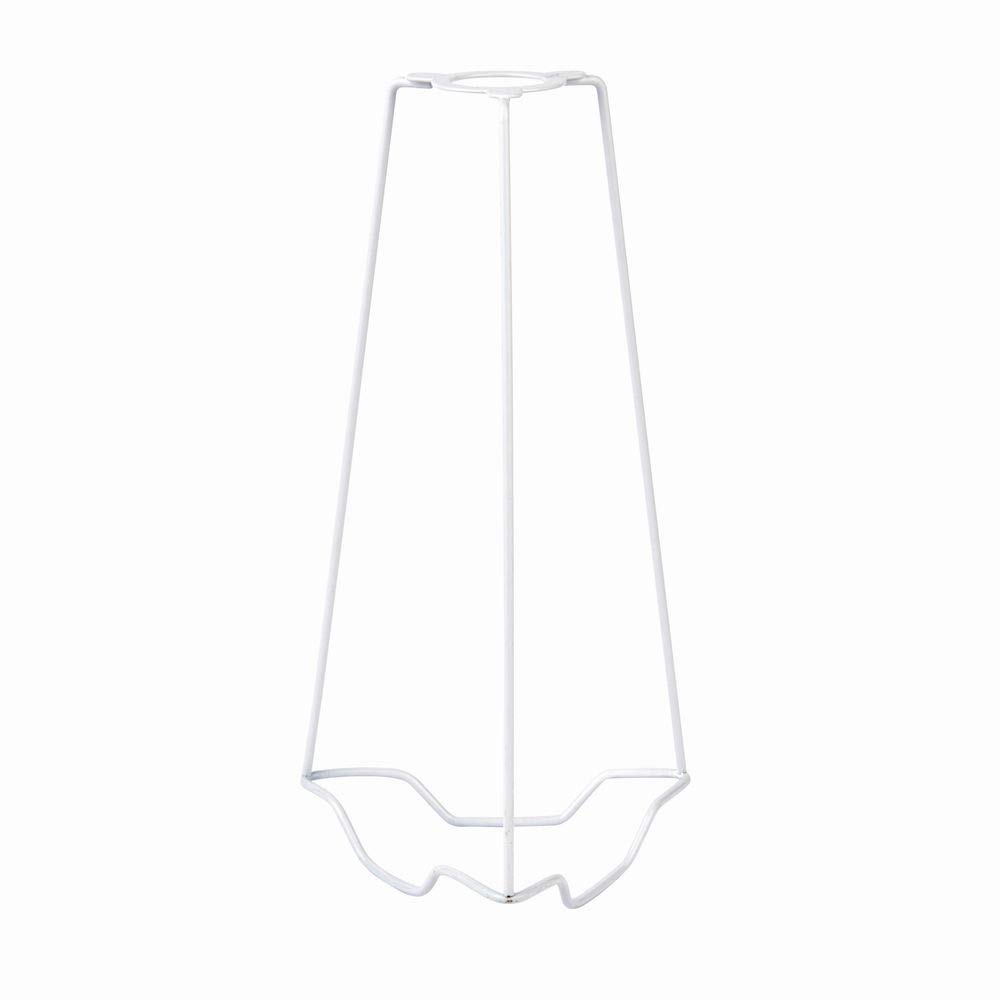 9 Inch Matt White Shade Carrier to Support Lamp Shade with Duplex Ring Fitting - to Fit BC/B22 Cap Type Light Bulbs