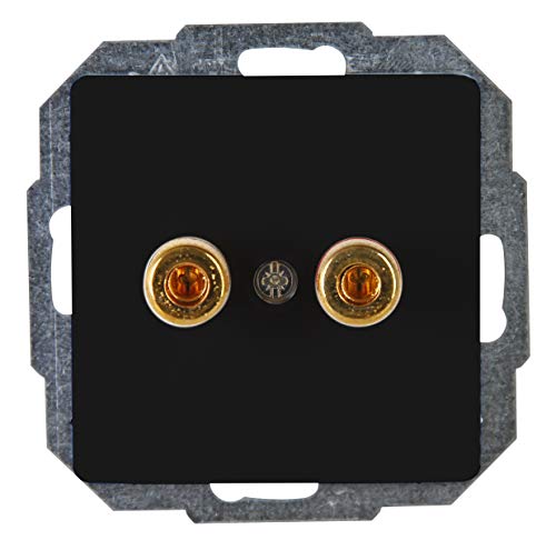 Kopp Paris 921550088 Speaker Socket Flush-Mounted Matte Black