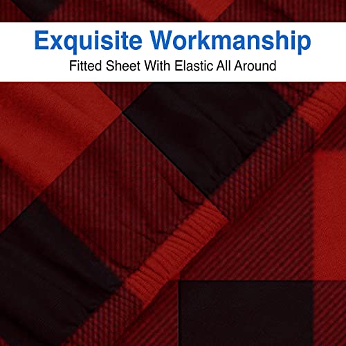 Thread Count 100 Cotton Double Brushed Flannel Sheet Set 170 GSM