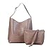 Crocodile Pattern Leather Latest Women Hobo Bag Tote Handbag Dailay Purse 2 Piece Bags Set