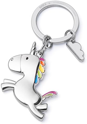 RMEX Keychain Flying Unicorn with Cloud, Silver