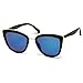 WearMe Pro Womens Cat Eye Mirrored Reflective Lenses Oversized Cateyes Sunglasses