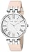 Anne Klein Women's AK/2619SVLP Silver-Tone and Light Pink Leather Strap Watch