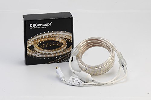 CBConcept UL Listed, 6.6 Feet, 720 Lumen, Red, Dimmable, 110-120V AC Flexible Flat LED Strip Rope Light, 120 Units 3528 SMD LEDs, Indoor Outdoor Use, Accessories Included, Ready to use - Thumbnail 4