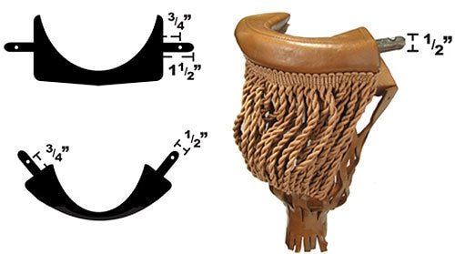 Ozone Leather Pool Table Pockets with Fringe Set - Honey - Thumbnail 2