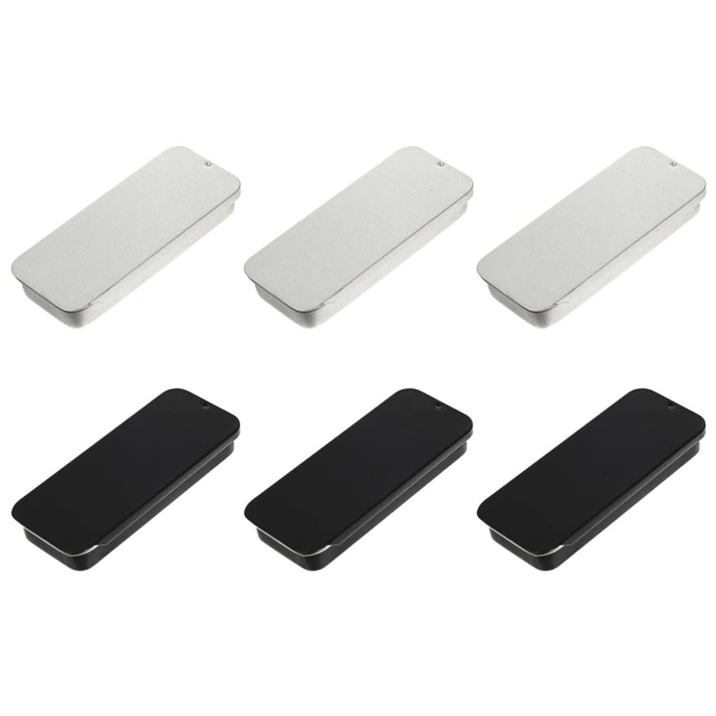 Operitacx 6pcs Sliding Lid Candy Box Small Metal Box for Candy Push Lid for Small Sweets for Party Favors Daily Storage