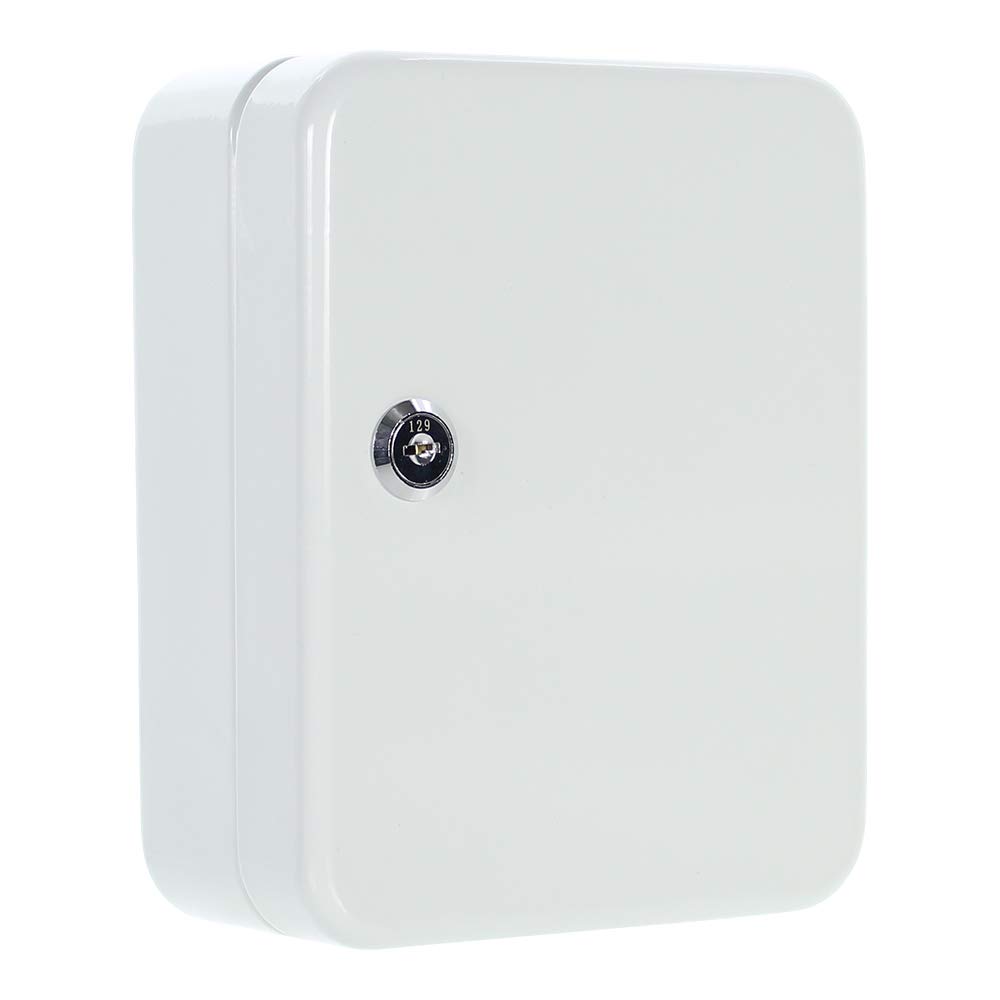 Rottner TS20 Key Cabinet for 20-Keys with Fixed Hooks - White,205x165x85 mm,grey,2734