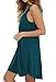 VIISHOW Women Sleeveless Casual Loose Tshirt Dresses,Dark Green,Large