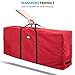 Zober Storage Bag for 7.5 Ft Artificial Christmas Trees - Waterproof with Durable Handles - Labeling Card Slot - Red