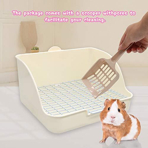 BWOGUE Rabbit Litter Box Toilet,Potty Trainer Corner Litter Bedding Box