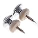 Guitar Straplock,Mushrooms Head Guitar Strap Buttons Strap Locks Chrome Guitar Parts 2pcs (Chrome)