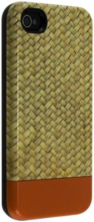 Uncommon LLC C0070-DL Wicker Weave Capsule Hard Case for iPhone 4/4S - Retail Packaging - Tan/Orange