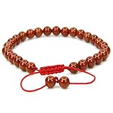 Handmade Gemstone 6mm Round Beads Adjustable Braided Macrame Tassels Chakra Reiki Bracelets 7-9 inch Unisex
