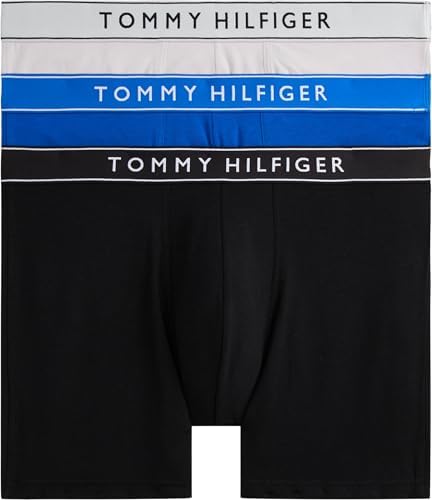 Uomo Slip Boxer Confezione da 3 in Cotone Elasticizzato, Multicolore (Blk/Time Cobalt/Lght Cast), M