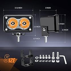 Nilight 3Inch Amber LED Light Pods, 2PCS 10W Super