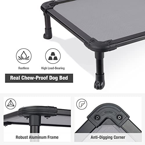 Veehoo Chew Proof Elevated Dog Bed Cooling Raised Pet Cot Rustless