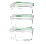 Kinetic 6 Piece Glassworks Series Oven Safe Square Food Storage Set, 15 oz, Clear