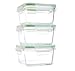 Kinetic 6 Piece Glassworks Series Oven Safe Square Food Storage Set, 15 oz, Clear