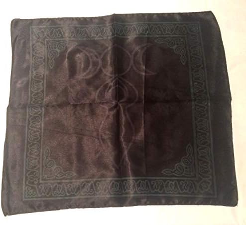Osiris Trading UK Triple Moon Goddess Altar Cloth Tarot Wiccan Supplies Pagan Decor Wall Hanging Silk Effect Black