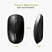 KUMLemg Wireless Mouse, Optical Portable Computer Mouse with USB Receiver, 3 DPI Levels and Power Save, Slim Cordless Mouse for Laptop, PC, MacBook, Chromebook[Black]