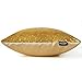 AMAZLINEN(TM Decorative Glitzy Sequin & Comfy Satin Solid Throw Pillow Cover 18 Inch Square Pillow Case, Hidden Zipper Design, 1 Cover Pack Only(Gold)