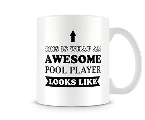 Behind The Glass - Awesome Pool Player - Printed Sport Mug - Great Gift/Present Idea, Ceramic, 11fl.oz.