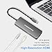 7-in-1 Thunderbolt 3 USB-C Hub with Power Delivery, USB-C to 4K HDMI Adapter/Samsung Dex/DVI Display Adapter,SD Card Reader for MacBook Pro 2018/2017/2016, XPS,Hp Spectre, Surface Pro etc.-Gray