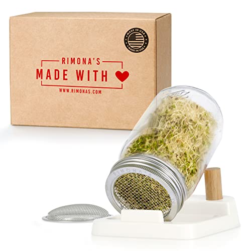 RIMONA’s Sprouting Kit Stainless Steel Curved Enhanced Mesh Strainers