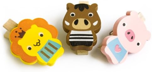 [Smile Animals-A] - Wooden Clips / Wooden Clamps / Mini Clips