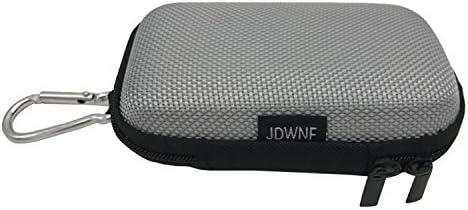JDWNF Headphone Carrying Cases with Free Carabiner, Durable Earphone Cases Earbuds Pouch bags for USB Cable, Bluetooth Headset, Airpods, Memory Cards, U Disk, MP3 Player, Keys, Coins (Silver)