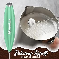 PowerLix Milk Frother Handheld Battery Operated