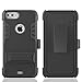 iPhone 7 Plus Case, Comsoon Heavy Duty Shockproof Armor Drop Protection Case Cover with Card Slot, Built-in Kickstand + Swivel Belt Clip Holster for Apple iPhone 7 Plus (black)