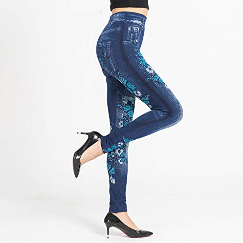 Botrong Women Jeans Bottoms Hip Lift Slim Fit Long Pants