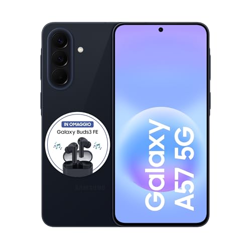 Samsung Galaxy A57 5G, 256GB, 3 anni di Garanzia, Smartphone sottile, Cerchia e Cerca, Gomma Oggetto, Volto Migliore, Tripla Camera, IP68, 5.000 mAh, Awesome Navy [Versione Italiana]