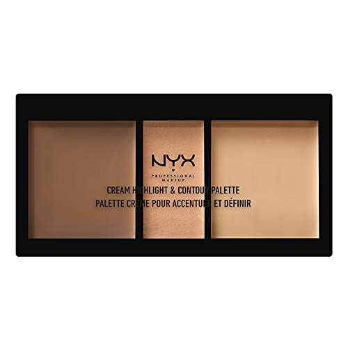 nyx professional makeup cream highlight & contour palette, medium